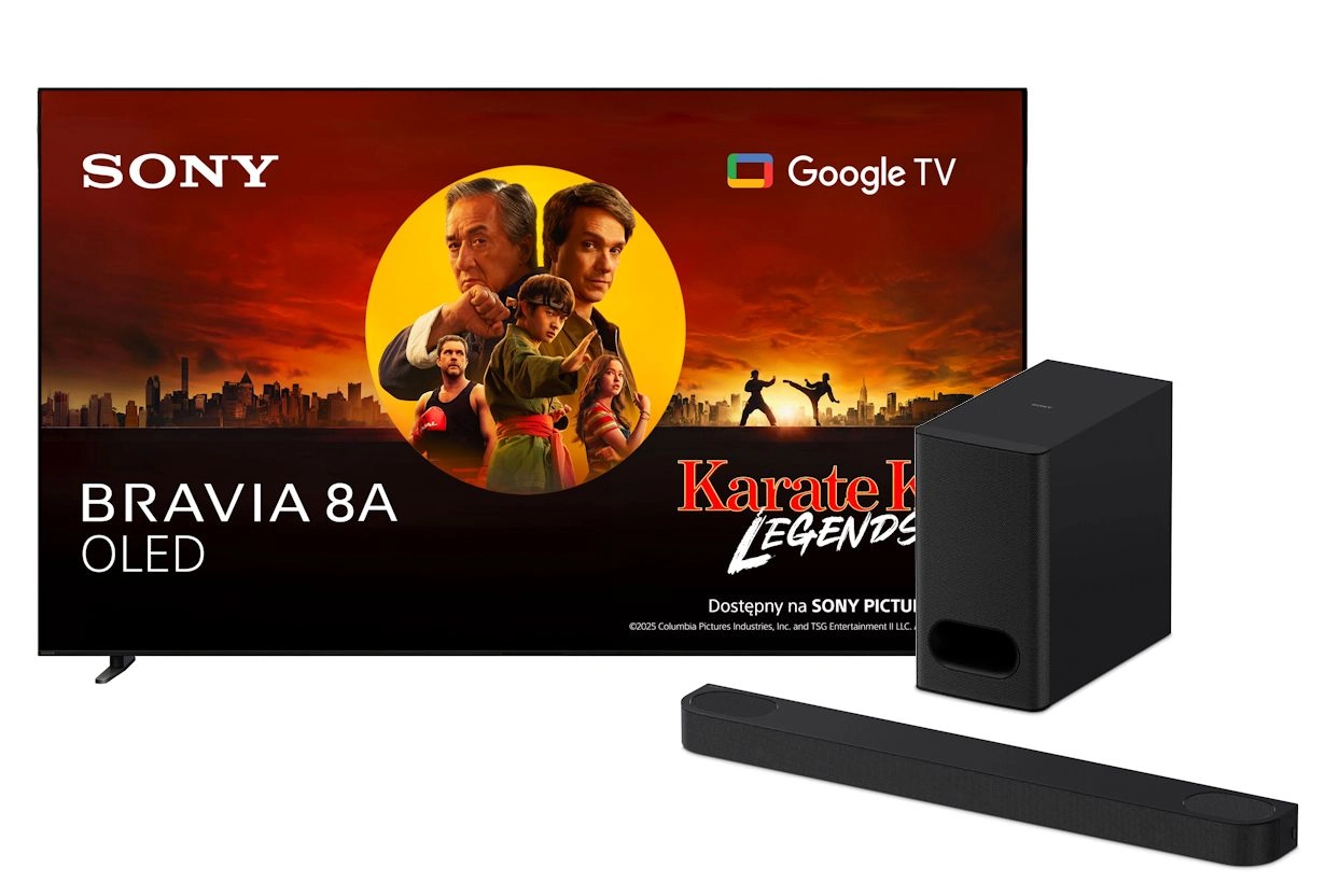 Telewizor Sony BRAVIA 8A K-65XR8A 65" 4K OLED 120Hz Google TV Dolby Vision Dolby Atmos DTS-X HDMI 2.1 + Soundbar Theater Bar 6