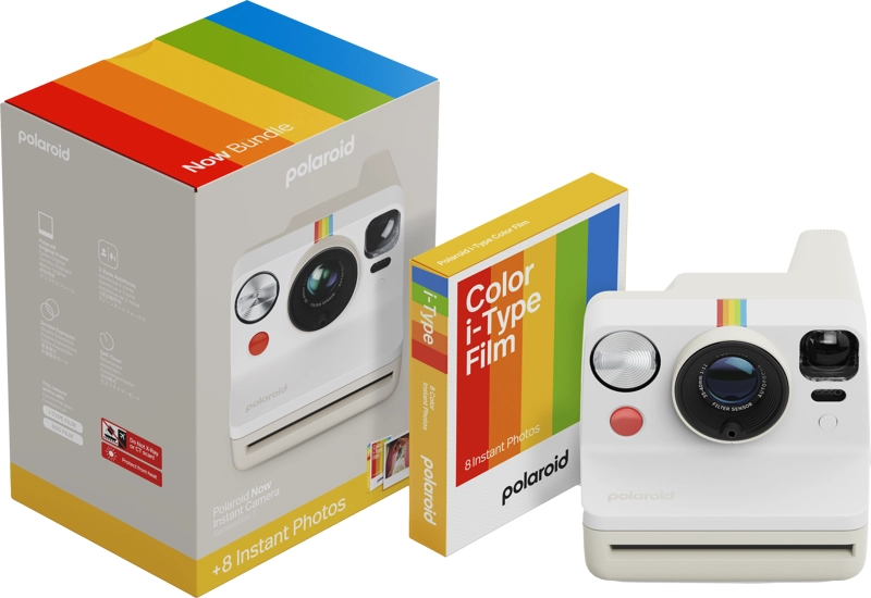 Aparat Polaroid Now Gen 3 Pebble White zestaw z filmem