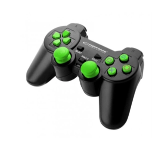 Pad Esperanza EGG106G Corsair do PC, PS3, PS2 Przewodowy Czarno-zielony