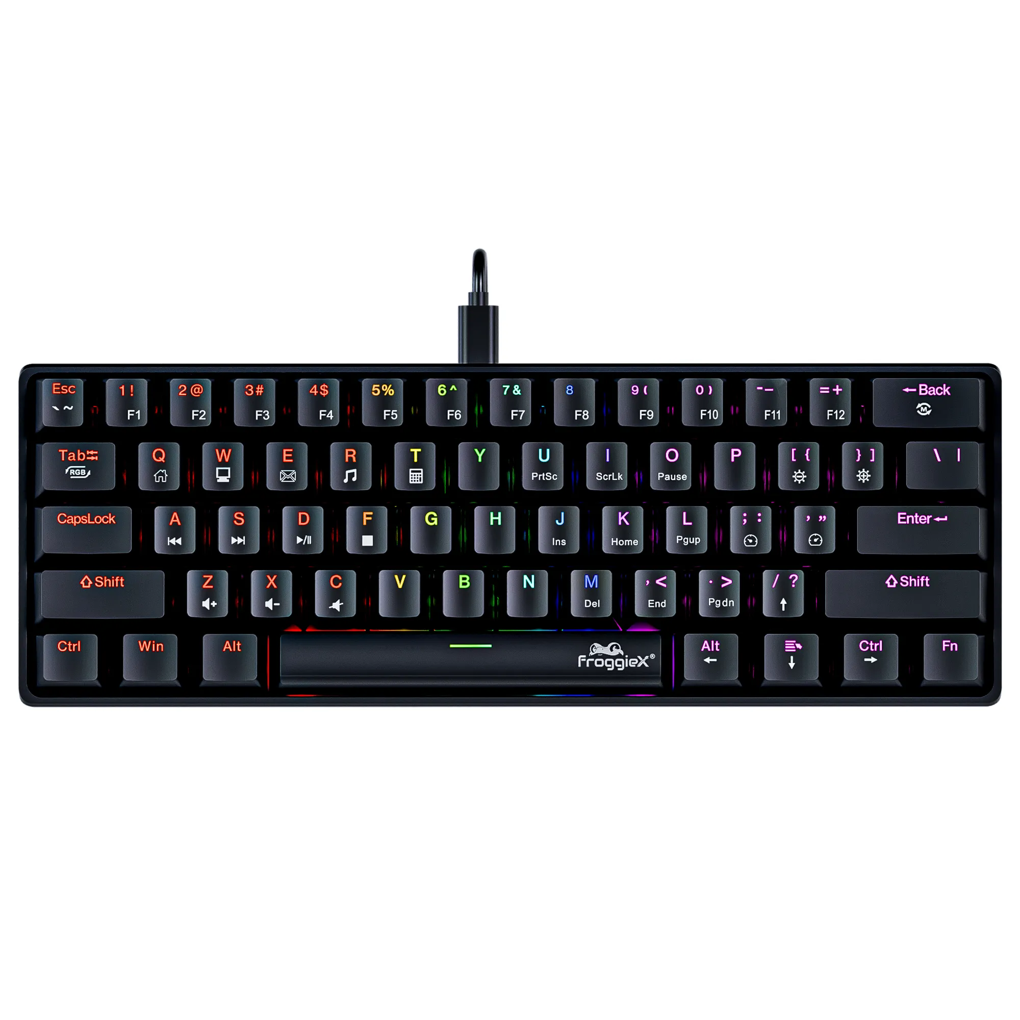 FroggieX RavenStrike RGB Outemu Red Czarny