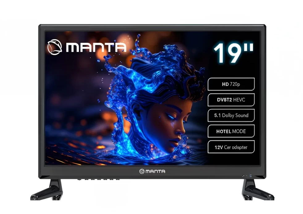 Telewizor Manta MATV001LHN19 19" LED HD Ready 60Hz Zasilanie 12V DVB-T2