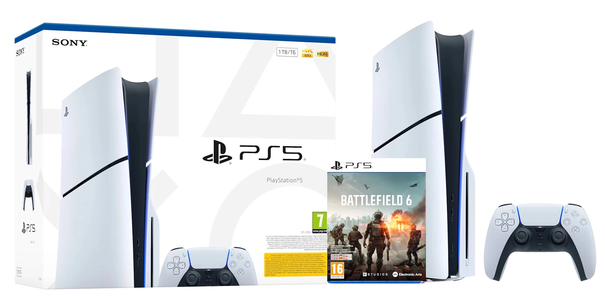 Konsola Sony PlayStation 5 Slim E Chassis (PS5) 1TB z napędem + Battlefield 6