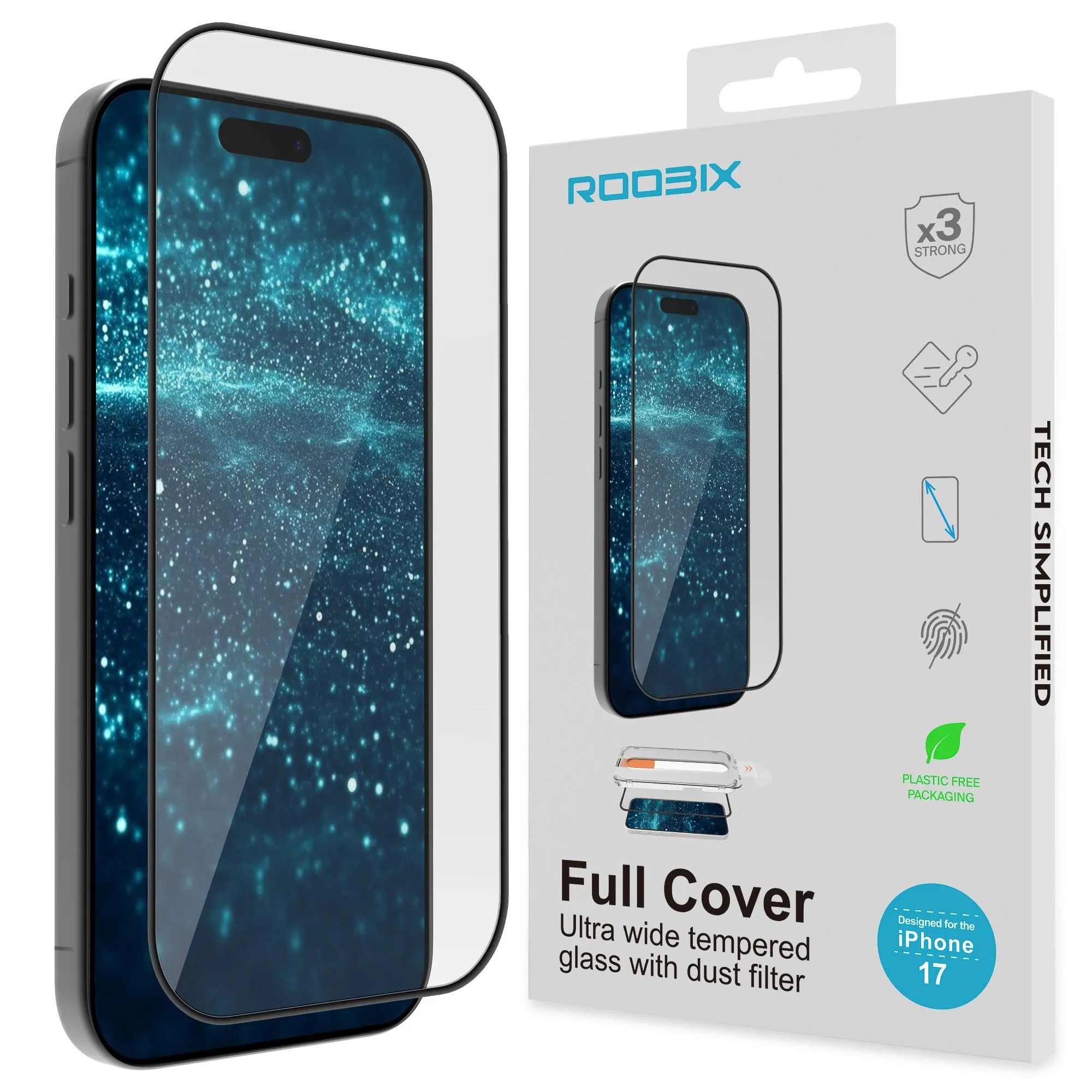 Szkło hartowane Roobix Full Cover do iPhone 17
