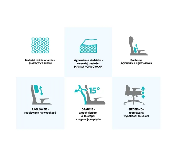 Cobra Office Plus HF500BK Biurowy do 136kg Tkanina Czarny - Kup na Raty - RRSO 0%