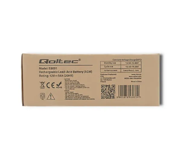 Qoltec 53031 AGM 12V 9Ah