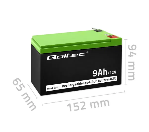 Qoltec 53031 AGM 12V 9Ah