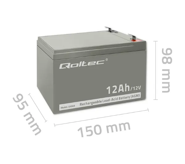 Qoltec 53049 AGM 12V 12Ah