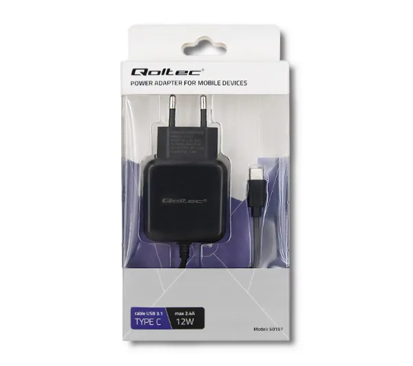 Qoltec 50197 USB-C 12W Czarny