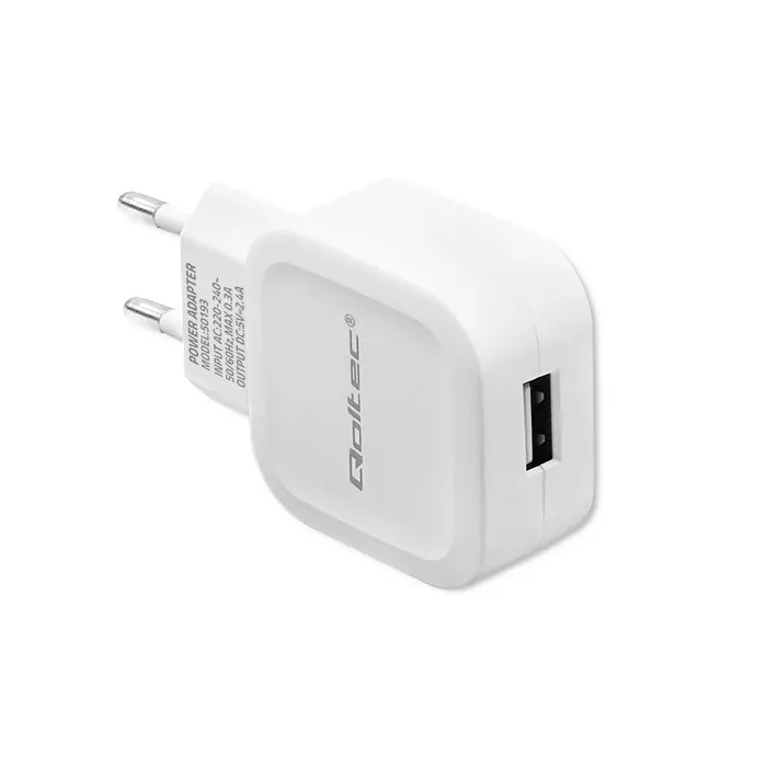 Ładowarka sieciowa Qoltec 50193 USB 12W Biały