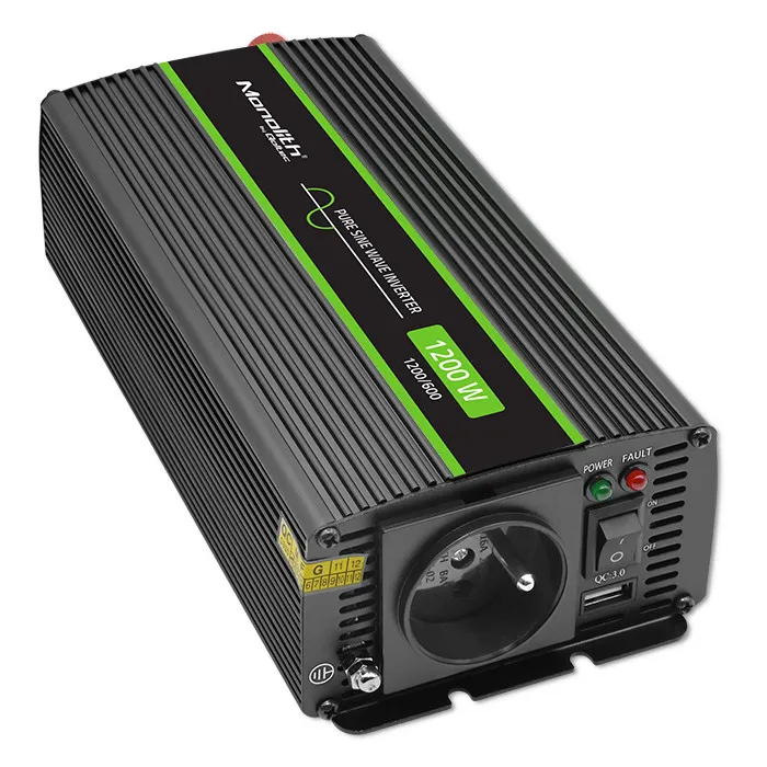 Przetwornica Qoltec Monolith 12/230V 600/1200W Czarny