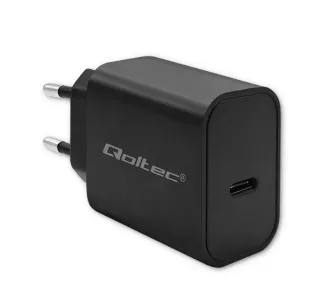Ładowarka sieciowa Qoltec 52376 Super Quick PD USB-C 20W Czarny