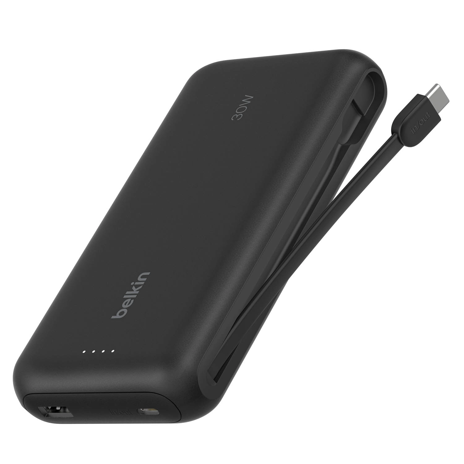 Powerbank Belkin 20000 mAh 30W Wbudowany kabel USB-C Czarny