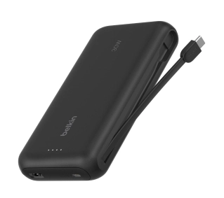 Belkin 20000 mAh 30W Wbudowany kabel USB-C Czarny