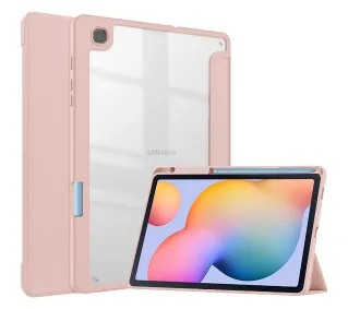 Bizon Case Tab Clear Matt z klapką do Samsung Galaxy Tab S6 Lite 2024/2022/2020 Różowozłoty