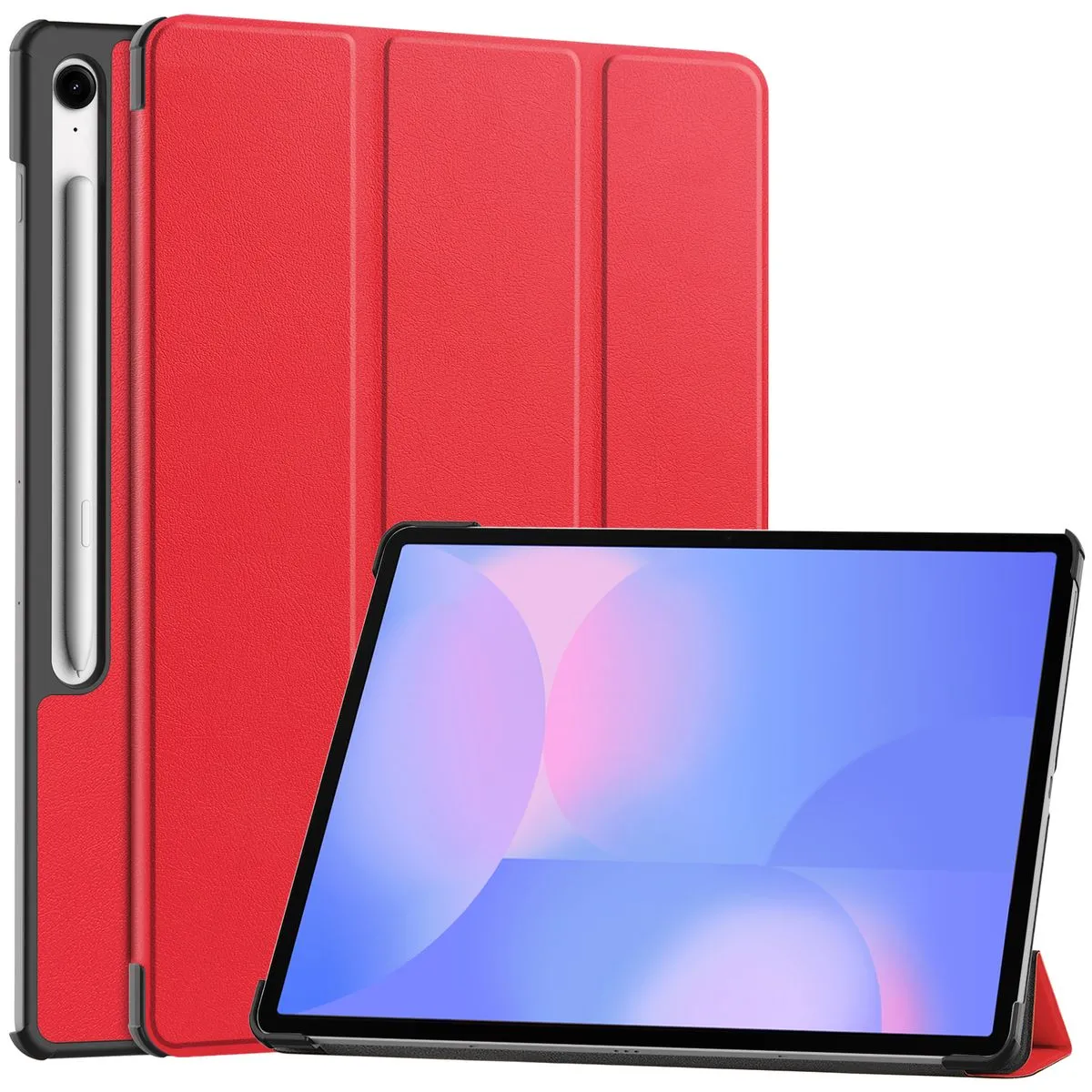 Etui na tablet Bizon Case Tab Croc z klapką do Samsung Galaxy Tab S10 FE Plus Czerwony
