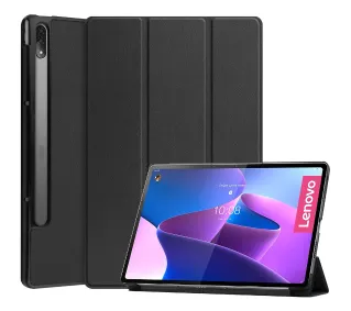 Bizon Case Tab Croc z klapką do Lenovo Tab P12 Pro Czarny