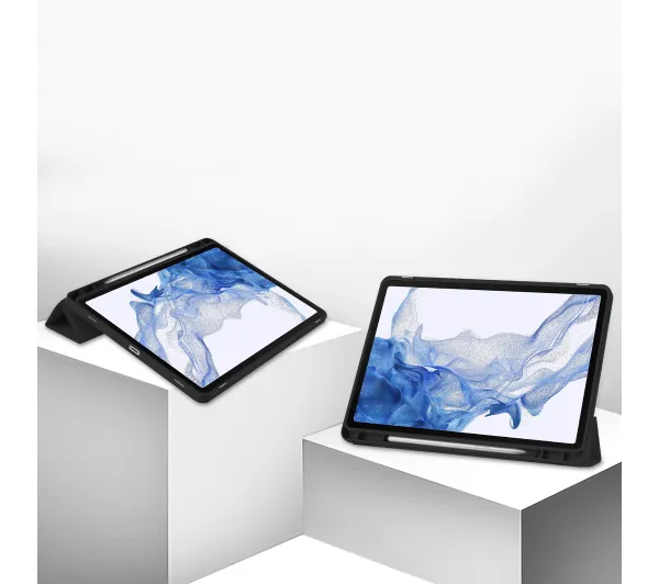 Bizon Case Tab Lizard z klapką do Samsung Galaxy Tab S9 Czarny