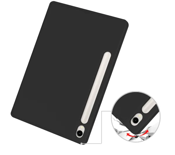 Bizon Case Tab Lizard z klapką do Samsung Galaxy Tab S9 Czarny
