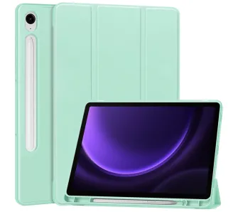 Etui na tablet Bizon Case Tab Lizard z klapką do Samsung Galaxy Tab S10 FE / S10 Lite / S9 / S9 FE Miętowy