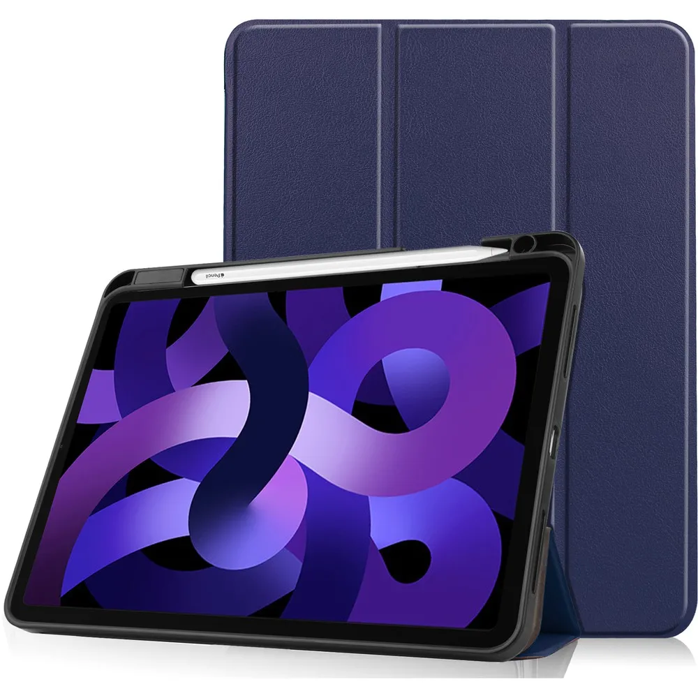 Etui na tablet Bizon Case Tab Lizard z klapką do iPad Air 5 / Air 4 Granatowy