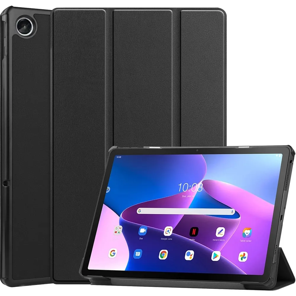 Etui na tablet Bizon Case Tab Croc z klapką do Lenovo Tab M10 Plus Gen 3 Czarny
