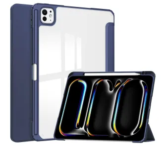 Etui na tablet Bizon Case Tab Clear Matt z klapką do iPad Air 13 2025 / 2024 Granatowy