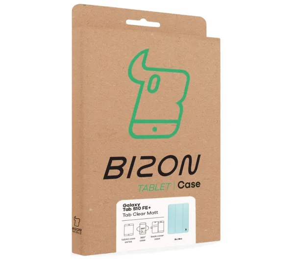 Bizon Case Tab Clear Matt z klapką do Samsung Galaxy Tab S10 FE Plus Błękitny