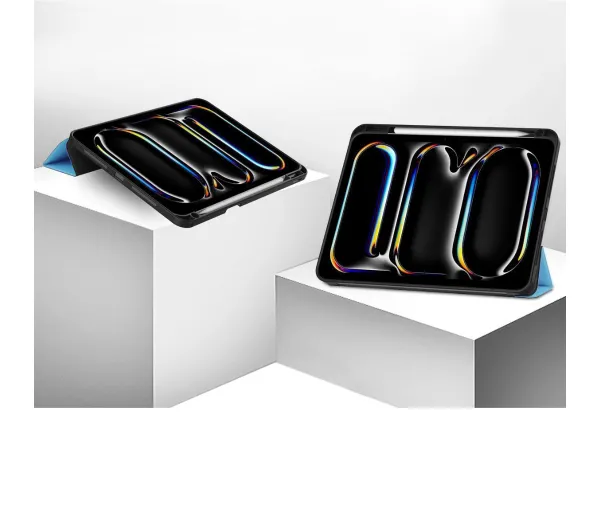 Bizon Case Tab Lizard z klapką do iPad Pro 11" 2025 / 2024 Błękitny