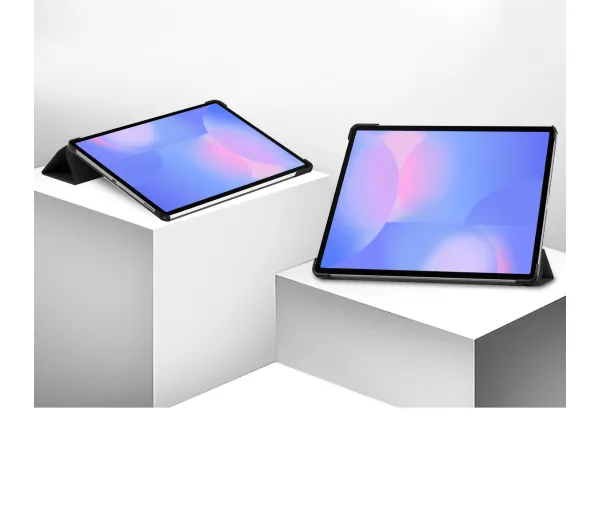 Bizon Case Tab Croc z klapką do Samsung Galaxy Tab S10 FE Plus Czarny