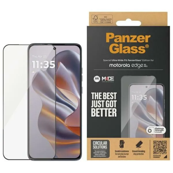 Szkło hartowane PanzerGlass Screen Protection Ultra-Wide Fit 6595 do Motorola edge 50 Neo
