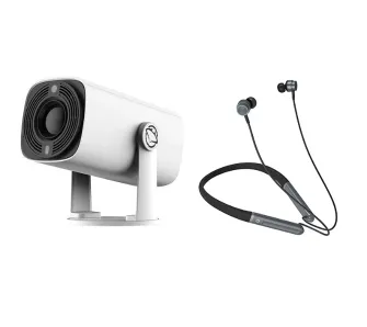 Projektor Manta MultiVision Mini Portable PMA202A24  LED HD Ready Wi-Fi Bluetooth Android + MNH02 Olympic II