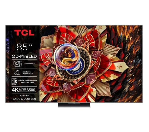 TCL 85C9K 85" QD-Mini LED 4K 144Hz Google TV Dolby Vision IQ Dolby Atmos HDMI 2.1 DVB-T2 + Soundbar TCL Q65H - Kup na Raty - RRSO 0%