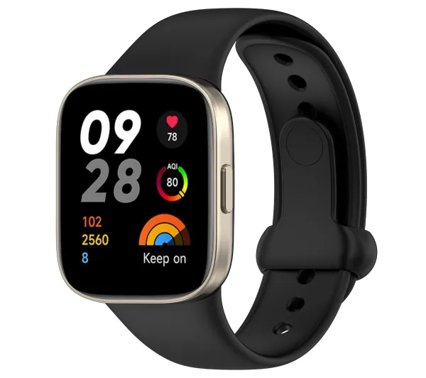 Bizon Strap Watch Nessy do Xiaomi Redmi Watch 3 Czarny