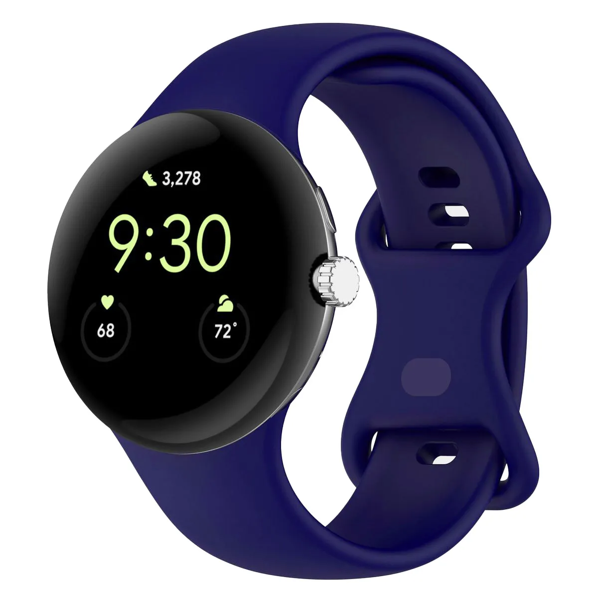 Pasek Bizon Strap Watch Silicone S do Google Pixel Watch 4 / 3 45mm Szafirowy