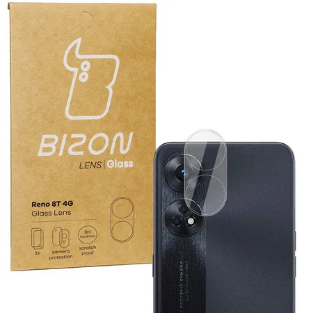 Szkło hartowane Bizon na aparat Glass Lens do Oppo Reno 8T 4G, 2 sztuki