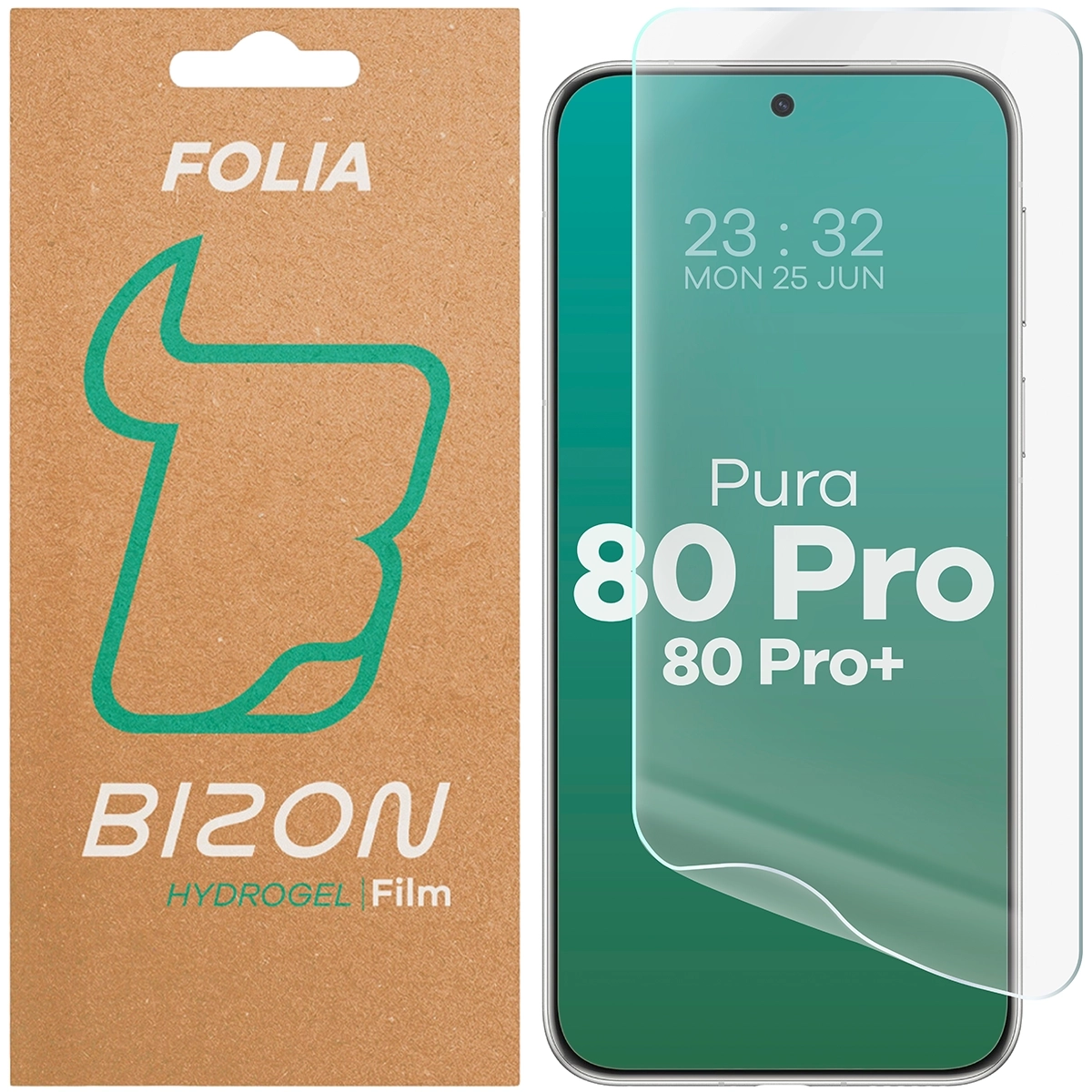 Folia hydrożelowa Bizon na ekran Hydrogel Front do Huawei Pura 80 Pro / Huawei Pura 80 Pro Plus