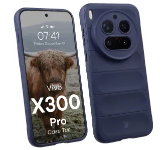 Etui Bizon Tur do Vivo X300 Pro Granatowy