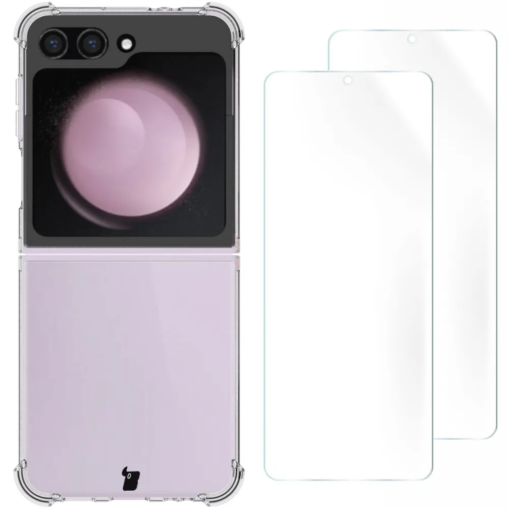 Etui Bizon elastyczne etui + 2x folia na ekran Clear Pack do Samsung Galaxy Z Flip6