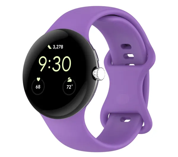 Bizon Strap Watch Silicone S do Google Pixel Watch 4 / 3 45mm Fioletowy