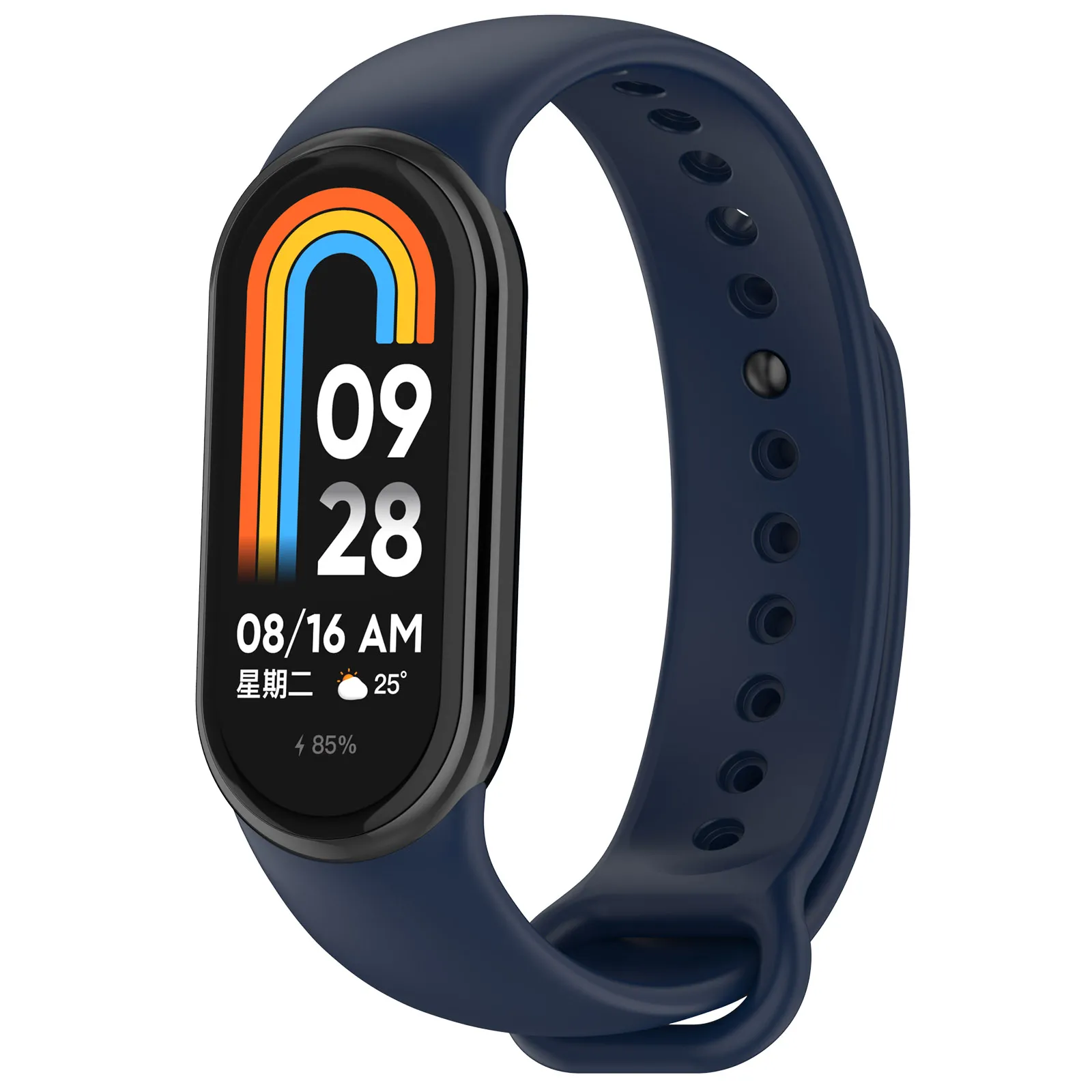 Pasek Bizon Strap Watch Dots do Xiaomi Smart Band 10 / 9 / 9 NFC / 8 Granatowy