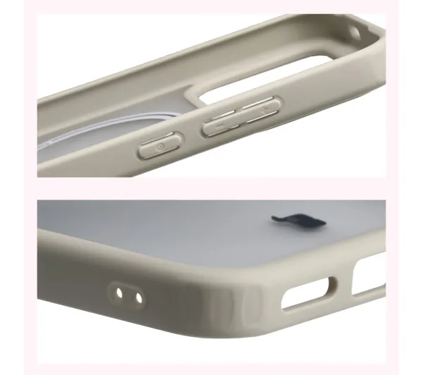 Bizon MatteO do Xiaomi POCO F8 Pro Półprzezroczyste z beżową ramką