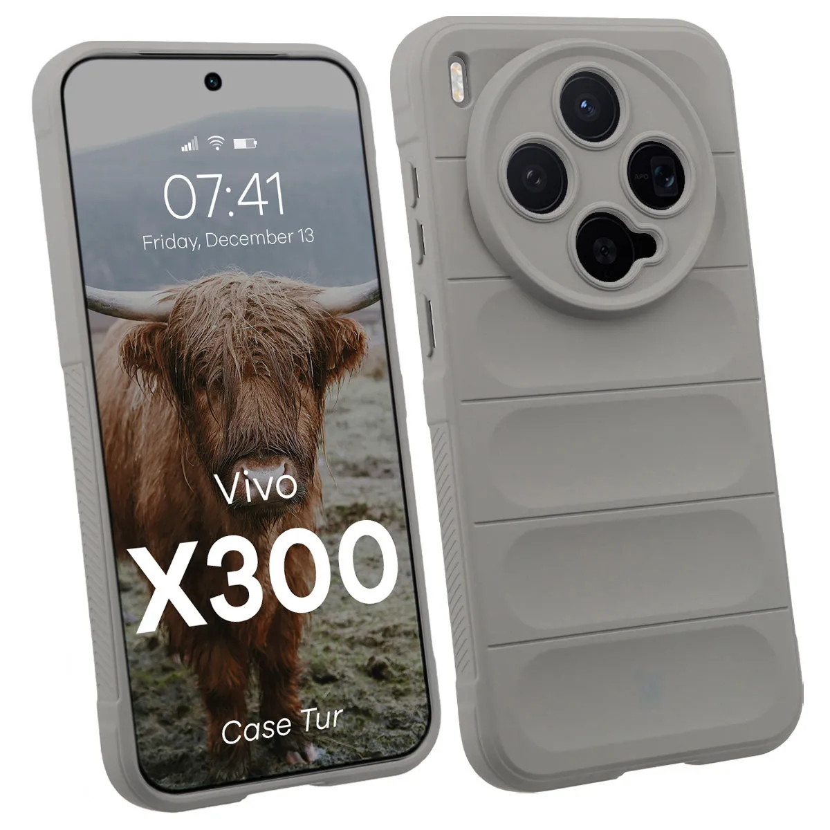Etui Bizon Tur do Vivo X300 Jasnoszary