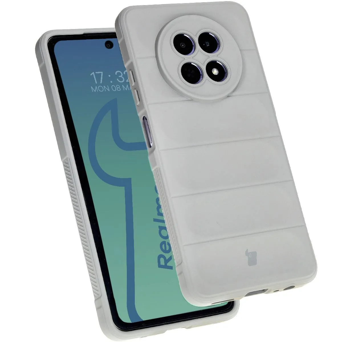 Etui Bizon Tur do Realme 12 / 12x Jasnoszary
