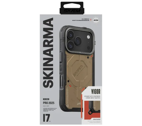 Skinarma Vigor MagSafe do iPhone 17 Pro Kamienny