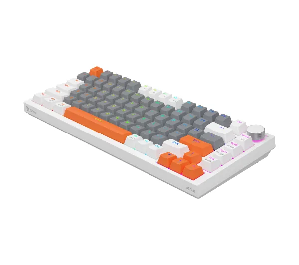 Savio ASTRAL Outemu White Jade 3 kolory keycapów Biały 