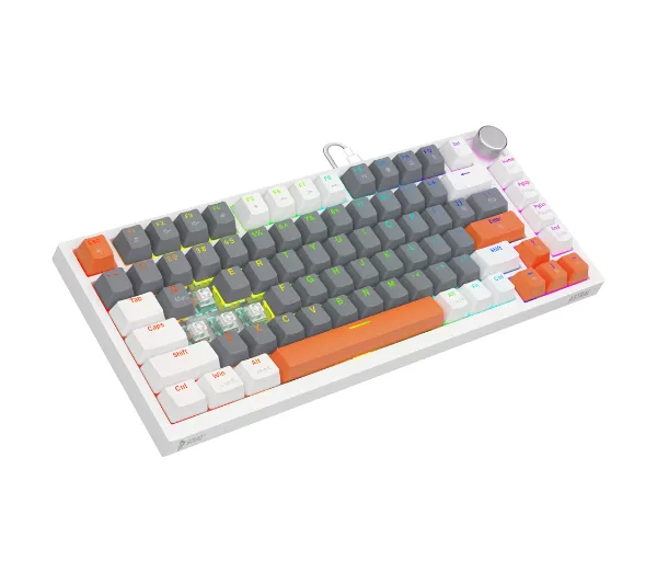 Savio ASTRAL Outemu White Jade 3 kolory keycapów Biały 