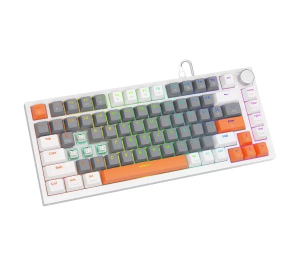 Savio ASTRAL Outemu White Jade 3 kolory keycapów Biały 