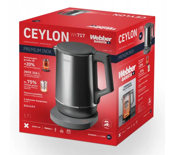 Webber WK-717 1,7l 1800W Regulacja temperatury