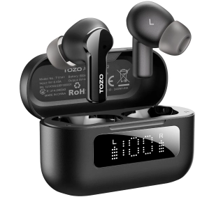 Tozo AeroSound2 Dokanałowe Bluetooth 5.3 Czarny