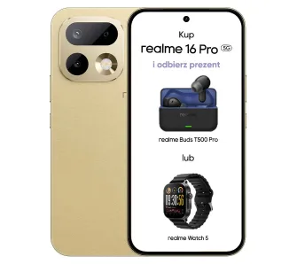 Smartfon realme 16 Pro 5G 8/256GB 6,78" 144Hz 200Mpix Złoty